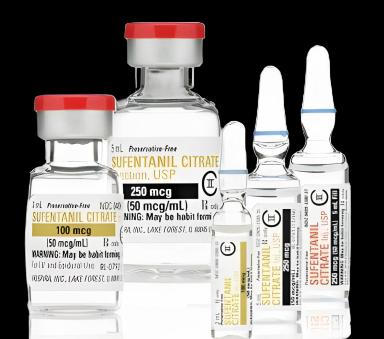 Sufentanil Citrate 50 mcg / mL Injection Vial 1 mL CII