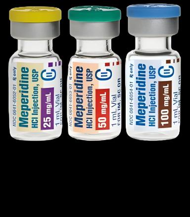 Meperidine HCl, Preservative Free 50 mg / mL Injection Single-Dose Vial 1 mL CII