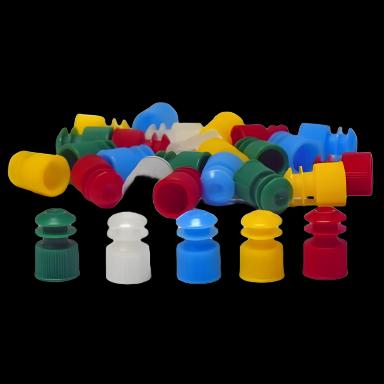 Globe® Scientific Tube Closure Polyethylene Flanged Plug Cap White 12 mm For 12 mm Tubes NonSterile