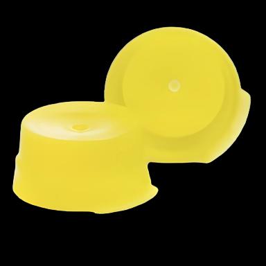 McKesson 16mm Yellow Polyethylene Snap Caps for Blood Drawing and Culture Tubes