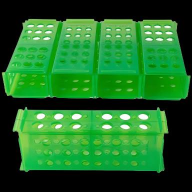 Versatile 4-Way Test Tube Rack for Clinical Laboratories - 60 Place, Compatible with Multiple Tube Sizes