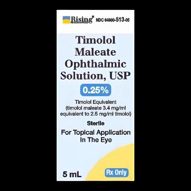 Timolol Maleate 0.25% Ophthalmic Solution | 5 mL Dropper Bottle | Beta-Blocker for Eye Conditions