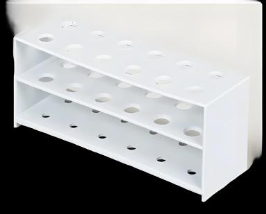 3-Tiered Test Tube Rack Dynalon™ 12 Place 12 mm Tube Size White 2-2/5 X 7-1/2 Inch