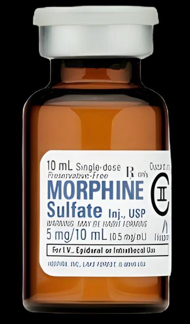 Morphine Sulfate, Preservative Free 0.5 mg / mL Injection Single-Dose Vial 10 mL CII