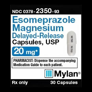 Esomeprazole Magnesium 20 mg Capsules by Mylan Pharmaceuticals