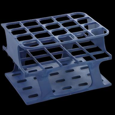 OneRack® Half Size Test Tube Rack, 20-Place, 10-18 mL, Blue, Fiberglass-Reinforced POM