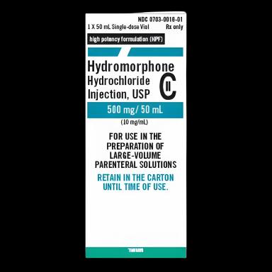 Hydromorphone HCl, Preservative Free 10 mg / mL Injection Single-Dose Vial 50 mL CII