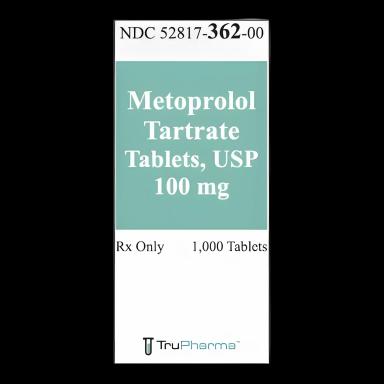 Metoprolol Tartrate 100 mg Tablets by Trupharma - Beta-Blocker for Hypertension & Heart Conditions