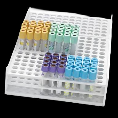 216-Place Test Tube Rack for 11-13mm Tubes - Autoclavable Polypropylene