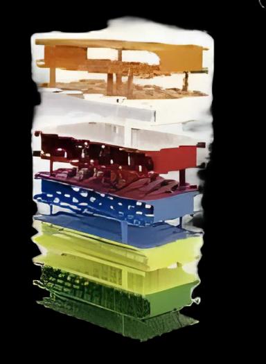 3-Tiered Test Tube Rack Nalgene™ Unwire™ 20 mm Tube Size Blue 3-1/4 X 4 X 10 Inch