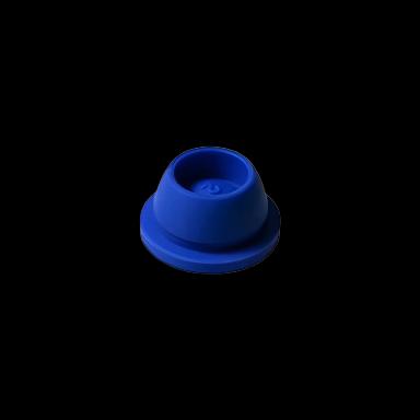 Globe® Scientific Tube Closure Thermoplastic Elastomer Pierceable Plug Cap Blue 13 mm For 13 mm Vacuum and Test Tubes NonSterile