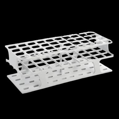 OneRack® Full Size Test Tube Rack, 40-Place, 10-18 mL, White, Fiberglass-Reinforced POM