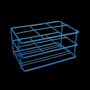 HDPE Coated Wire Test Tube Rack 6 Place for 58-60mm Tubes - Blue