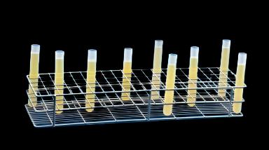 Poxygrid® 100-Place Test Tube Rack for 15-16mm Tubes, Blue, Epoxy-Coated