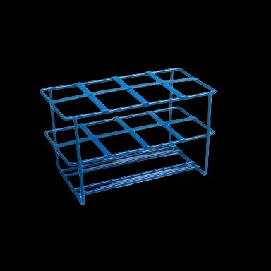 Durable HDPE Coated Wire Test Tube Rack for 50mL Tubes - 8 Place, Blue